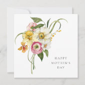 Frühlingsblumenstrauß Muttertags-Einladung Einladung (Vorderseite)