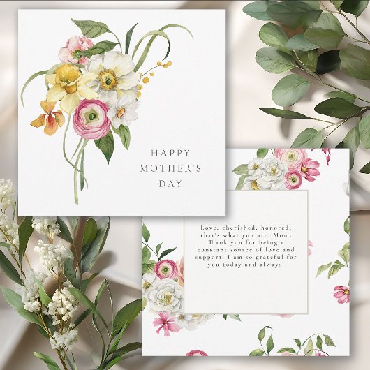 Frühlingsblumenstrauß Muttertags-Einladung Einladung
