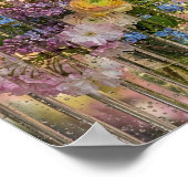 Frühlingsblumenstrauß Poster (Ecke)