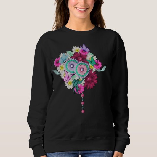 Frühlingsblumenstrauß Sweatshirt (Vorderseite)