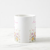 Frühlingsblumenstrauß Wildblumen Kaffeetasse (Mittel)