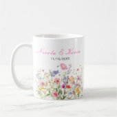 Frühlingsblumenstrauß Wildblumen Kaffeetasse (Links)