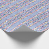 Frühlingsblumenstreifen Geschenkpapier (Ecke)