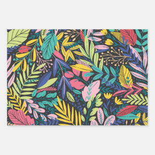 Frühlingsblumenumhüllungen Geschenkpapier Set