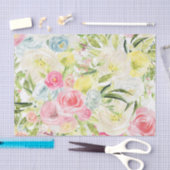 Frühlingsblumenzapier | Lebhafte Blüte Seidenpapier (Handwerk)