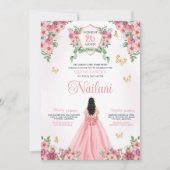 Frühlingsblut Schmetterling Rosa Bläserblüte Einladung (Vorderseite)