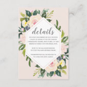 Frühlingsblüte | Angaben zur Hochzeit Begleitkarte (Vorderseite)