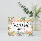 Frühlingsblüte bald wieder gut werden postkarte (Stehend Vorderseite)