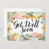 Frühlingsblüte bald wieder gut werden postkarte (Vorne/Hinten)