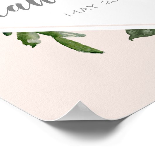 Frühlingsblüte | Begrüßungszeichen Poster (Ecke)