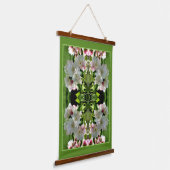 Frühlingsblüte Blume Crabappel Abstrakt Wandteppich Mit Holzrahmen (Gewinkelt)