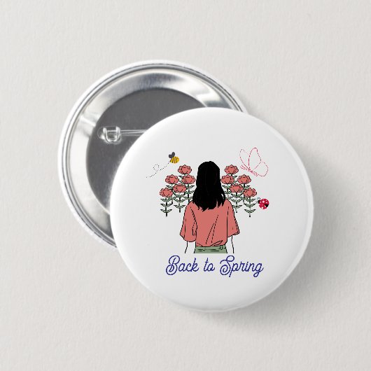 Frühlingsblüte Button (Vorne & Hinten)
