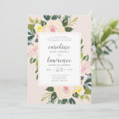 Frühlingsblüte | Einladung zur Hochzeit (Stehend Vorderseite)