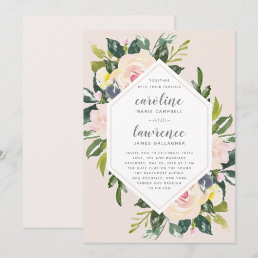 Frühlingsblüte | Einladung zur Hochzeit (Vorne/Hinten)