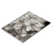 Frühlingsblüte in Schwarz-Weiß-Blume Notizblock (Linke Seite)