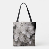 Frühlingsblüte in Schwarz-Weiß-Blume Tasche (Rückseite)