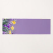 Frühlingsblüte & Lavendel Himmel Reversible Yogamatte (Vorderseite (Horizontal))