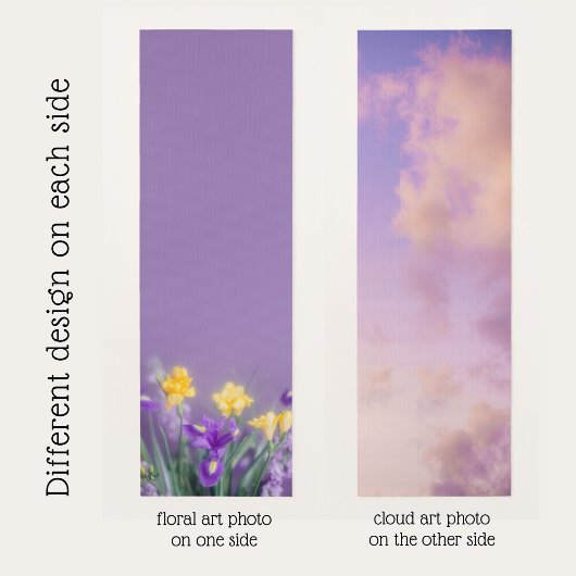 Frühlingsblüte & Lavendel Himmel Reversible Yogamatte