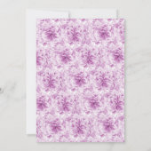 Frühlingsblüte lila Brautparty Einladung (Rückseite)
