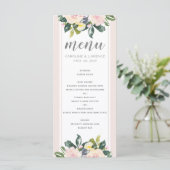 Frühlingsblüte | Menü-Karte für Hochzeiten Menükarte (Stehend Vorderseite)