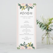 Frühlingsblüte | Menü-Karte für Hochzeiten Menükarte (Stehend Vorderseite)