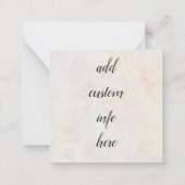 Frühlingsblüte Mitteilungskarte (Rückseite)