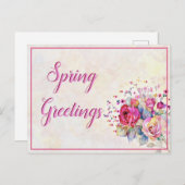 Frühlingsblüte Postkarte (Vorne/Hinten)