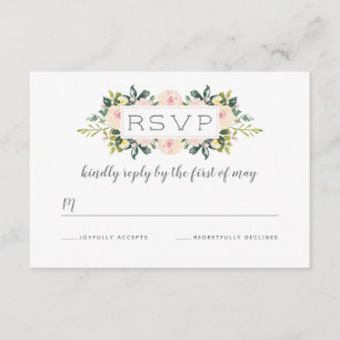 Frühlingsblüte RSVP-Hochzeitkarte RSVP Karte