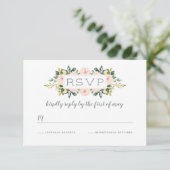Frühlingsblüte | RSVP-Hochzeitkarte RSVP Karte (Stehend Vorderseite)