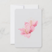 Frühlingsblüte RSVP-Karte Karte (Rückseite)