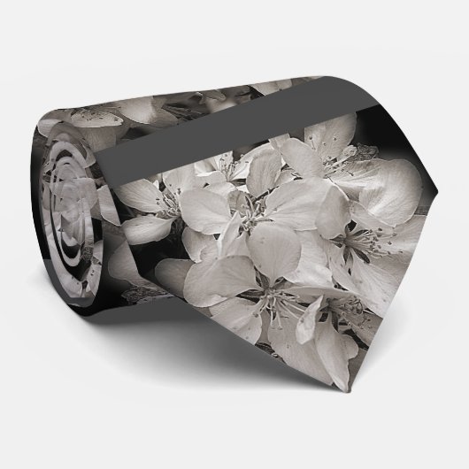 Frühlingsblüte schwarz-weiß krawatte (Gerollt)