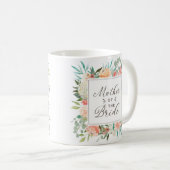 Frühlingsblüte Wasserfarbe Blumenmutter der Braut Kaffeetasse (VorderseiteRechts)
