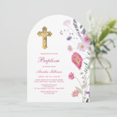 Frühlingsblüte Wildblumen Einladung (Stehend Vorderseite)