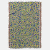 Frühlingsblüten, blau & gelb, Blumenmuster Decke (Vorderseite Vertikal)