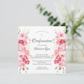 Frühlingsblüten Blumenbestätigung Einladung (Stehend Vorderseite)