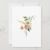 Frühlingsblüten Blumenbogen Erste Kommune Einladung (Rückseite)