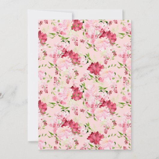Frühlingsblüten Blumendusche Einladung (Rückseite)