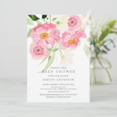 Frühlingsblüten Blütendusche Einladung (Stehend Vorderseite)