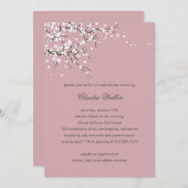 Frühlingsblüten Brautdusche Einladung (Dahlia) (Vorne/Hinten)