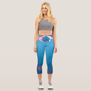 Frühlingsblüten Capri Leggings