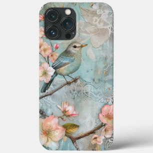 Frühlingsblüten Dekor shabby chic Blaue Vogel Case-Mate iPhone Hülle