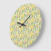 Frühlingsblüten-Explosion-Muster Große Wanduhr (Winkel)