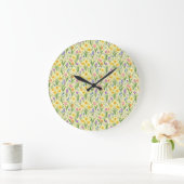 Frühlingsblüten-Explosion-Muster Große Wanduhr (Zuhause)