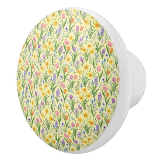 Frühlingsblüten-Explosion-Muster Keramikknauf (Rechts)