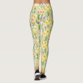 Frühlingsblüten-Explosion-Muster Leggings (Rückseite)