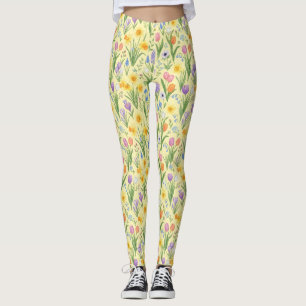 Frühlingsblüten-Explosion-Muster Leggings