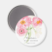 Frühlingsblüten florales Baby-Duschmagnet Magnet (Vorderseite/Rückseite)
