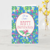 Frühlingsblüten Geburtstagskarte für Schwester Karte (Gelbe Blume)