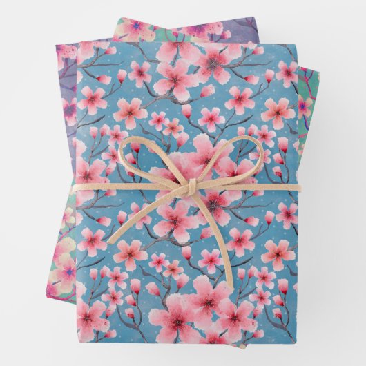 Frühlingsblüten  geschenkpapier set (Beispiel)