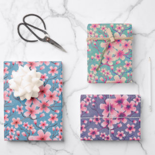 Frühlingsblüten  geschenkpapier set